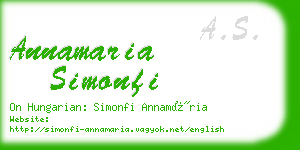 annamaria simonfi business card